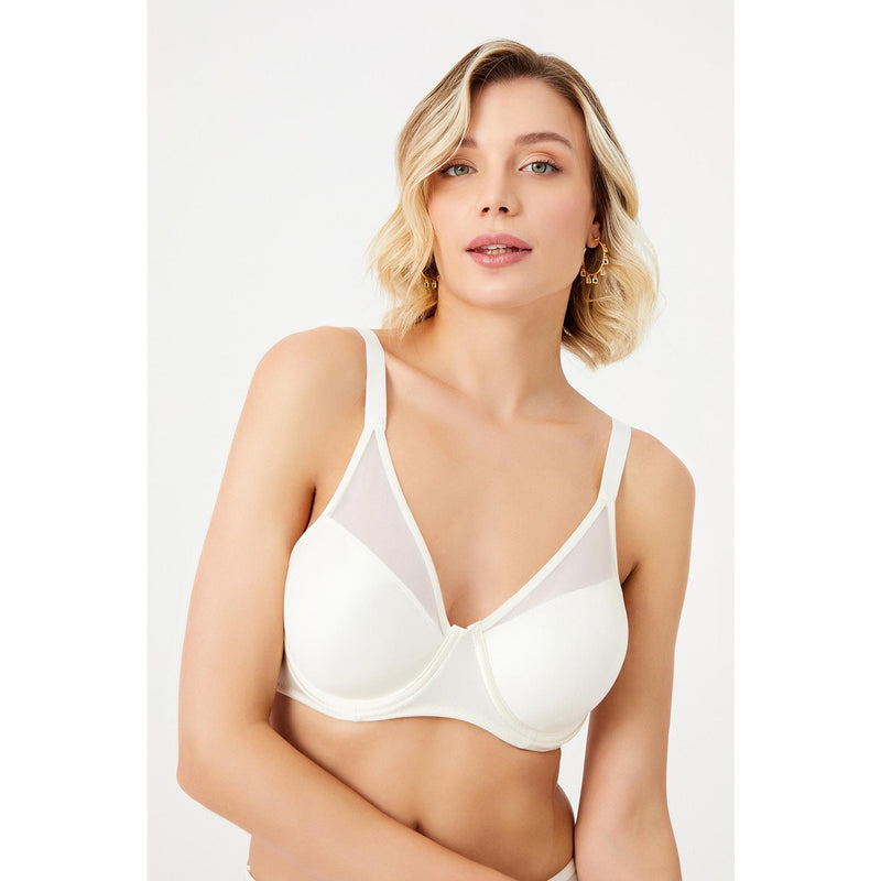 Cream Tulle Top Lingerie Set | Montivo Pakistan