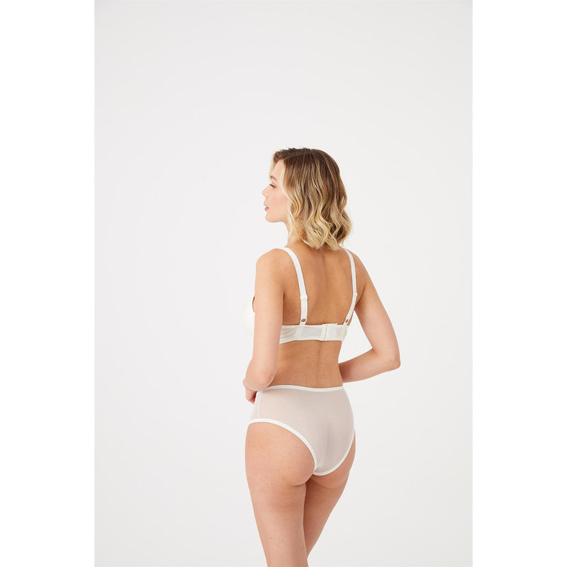 Cream Tulle Top Lingerie Set | Montivo Pakistan