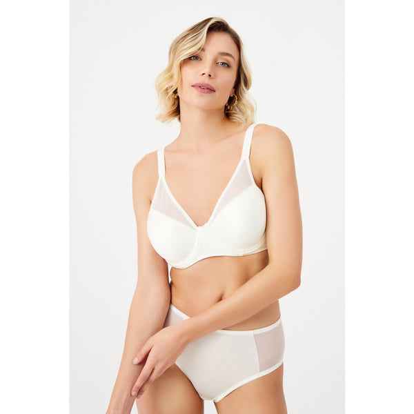 Cream Tulle Top Lingerie Set | Montivo Pakistan