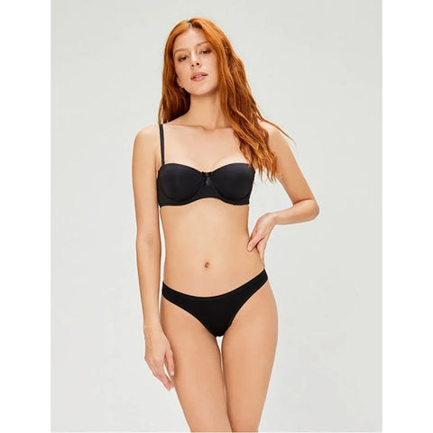 Black Strapless Lingerie Set | Montivo Pakistan