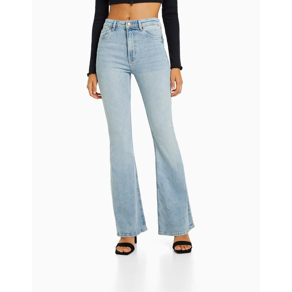 BSK High Rise Flare Light Blue Jeans | Montivo Pakistan