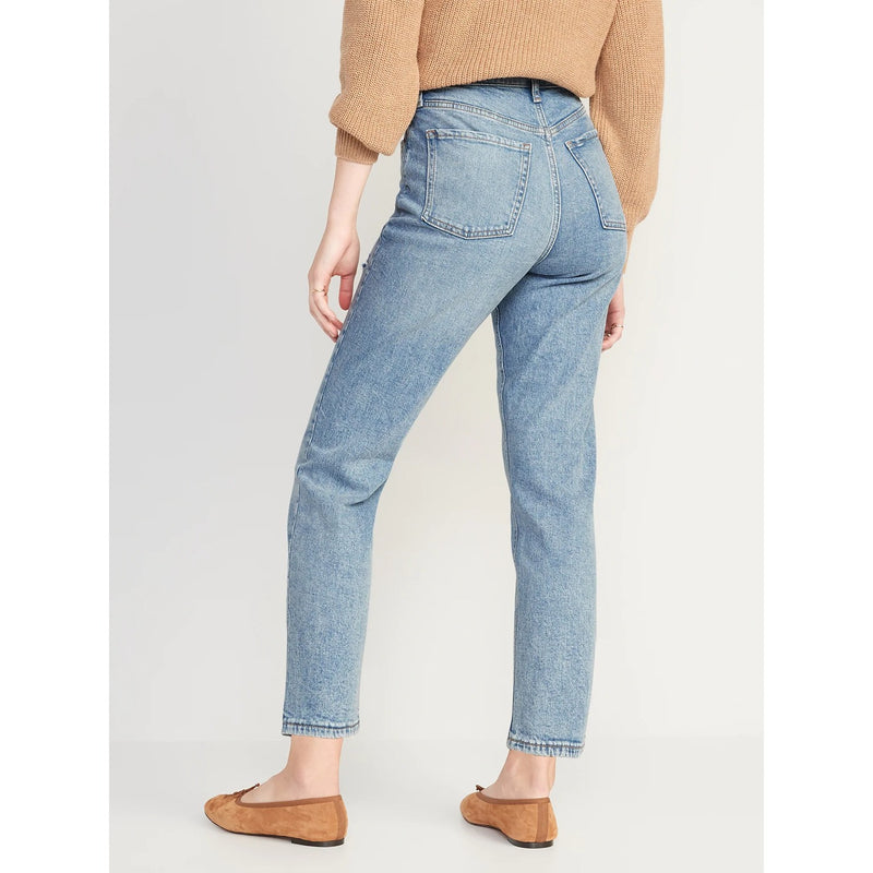 On Extra High Rise Ripped Jeans | Montivo Pakistan