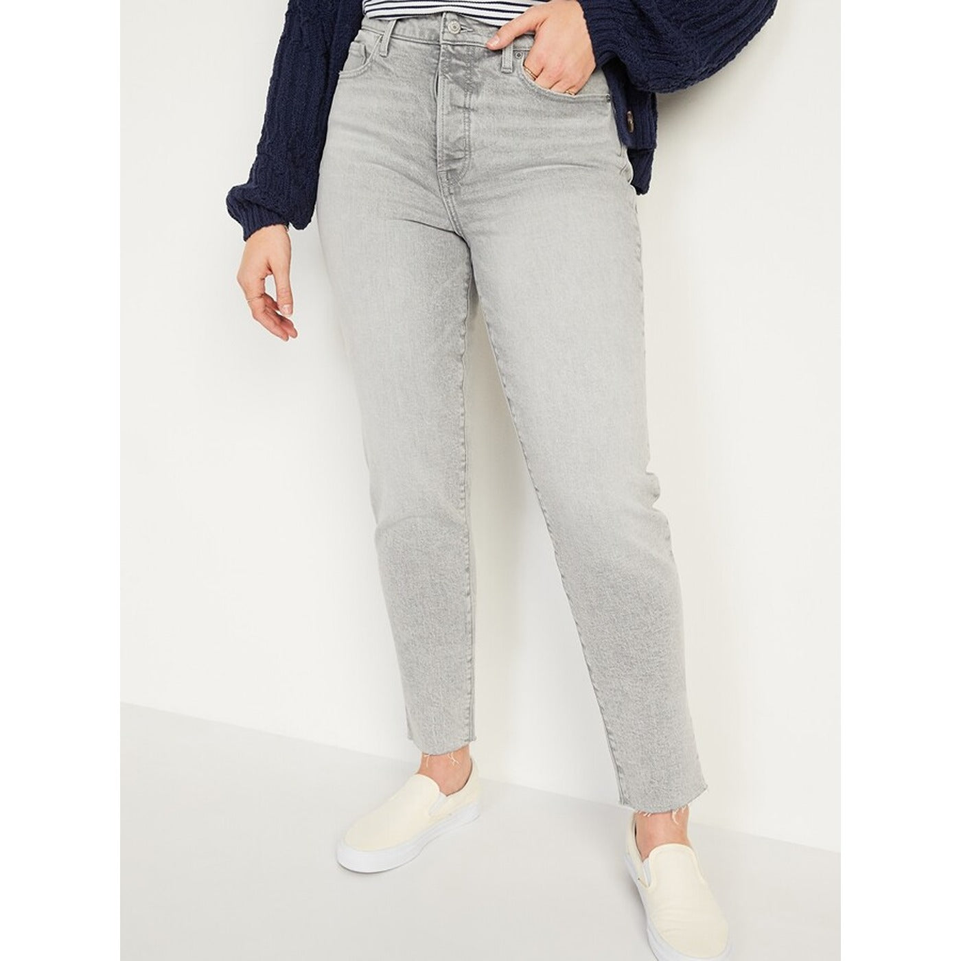 ON Gray Curvy Mom Jeans | Montivo Pakistan