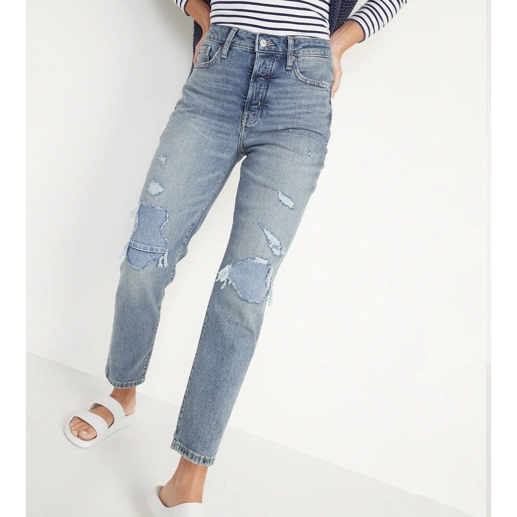ON Curvy Button Fly Ripped Jeans | Montivo Pakistan