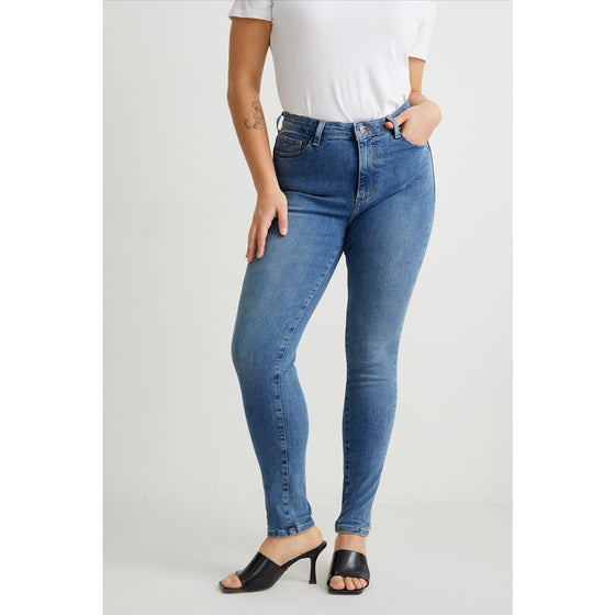 CA Curvy Blue Skinny Jeans | Montivo Pakistan