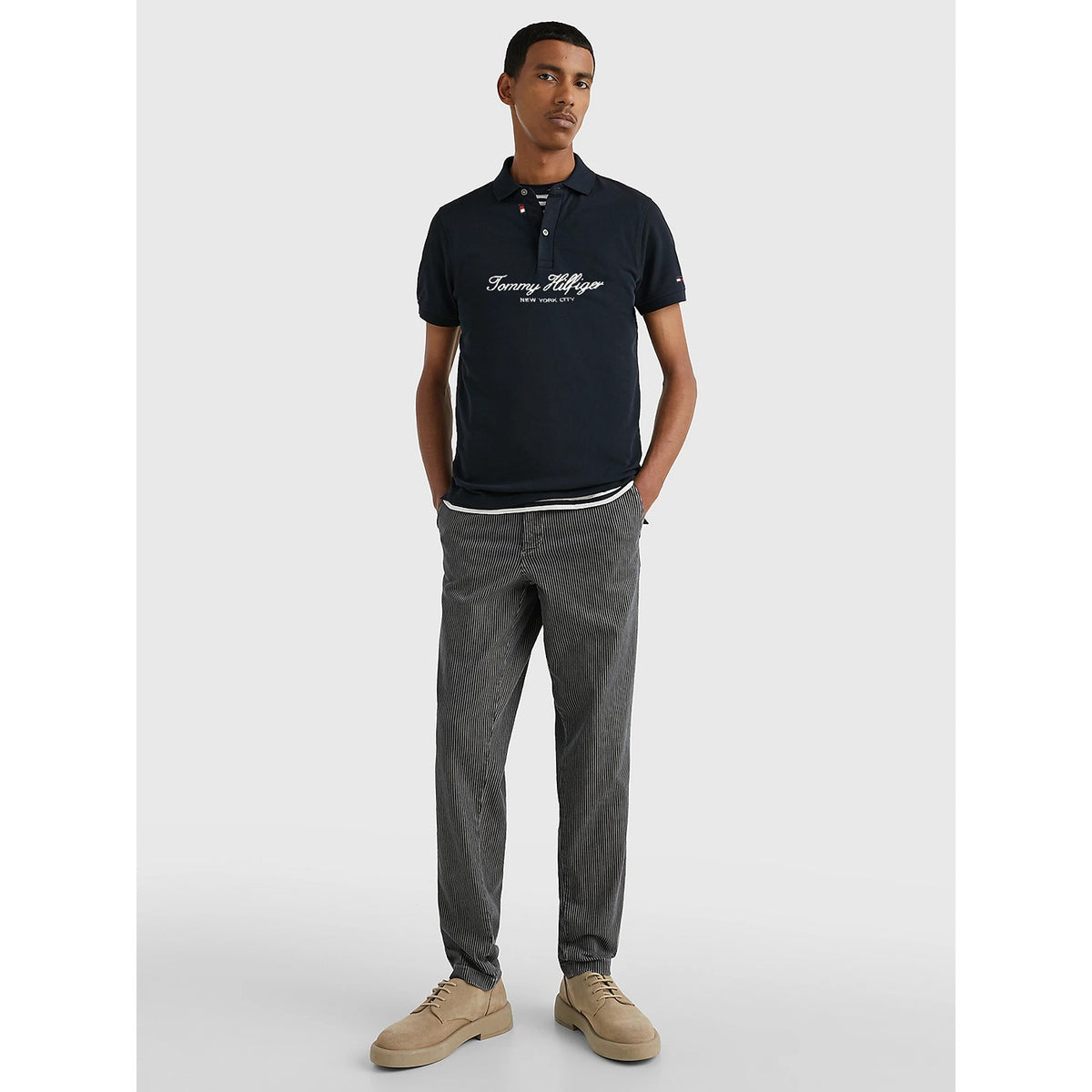 TH Navy Text Polo Shirt | Montivo Pakistan