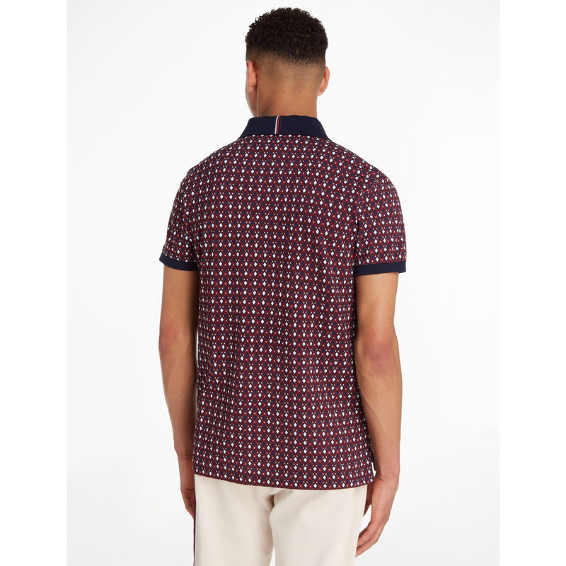 TH Geo Print Red Polo | Montivo Pakistan