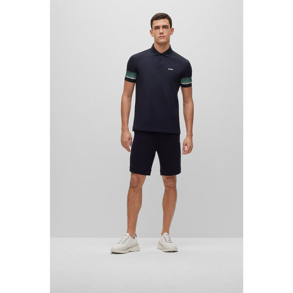Boss Navy Multicoloured Logo Polo Shirt | Montivo Pakistan