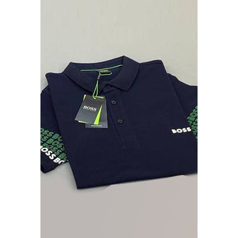 Boss Navy Multicoloured Logo Polo Shirt | Montivo Pakistan
