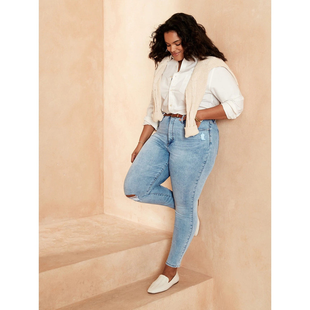 BR High Rise Ripped Skinny Jeans | Montivo Pakistan