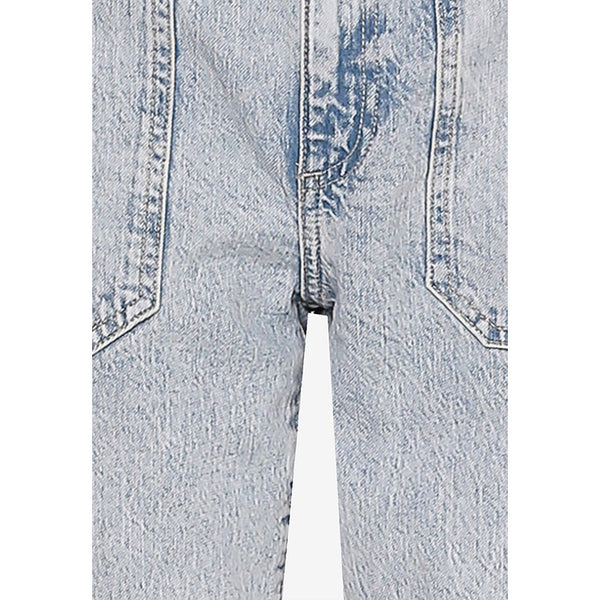 GP High Rise Paper Bag Light Wash Jeans | Montivo Pakistan