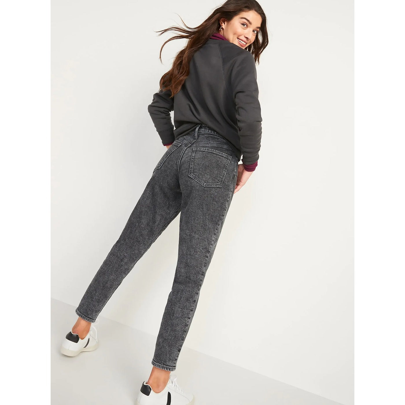 ON Dark Grey Mom High Jeans | Montivo Pakistan