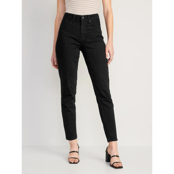 ON Black Super High Rise Mom Jeans | Montivo Pakistan