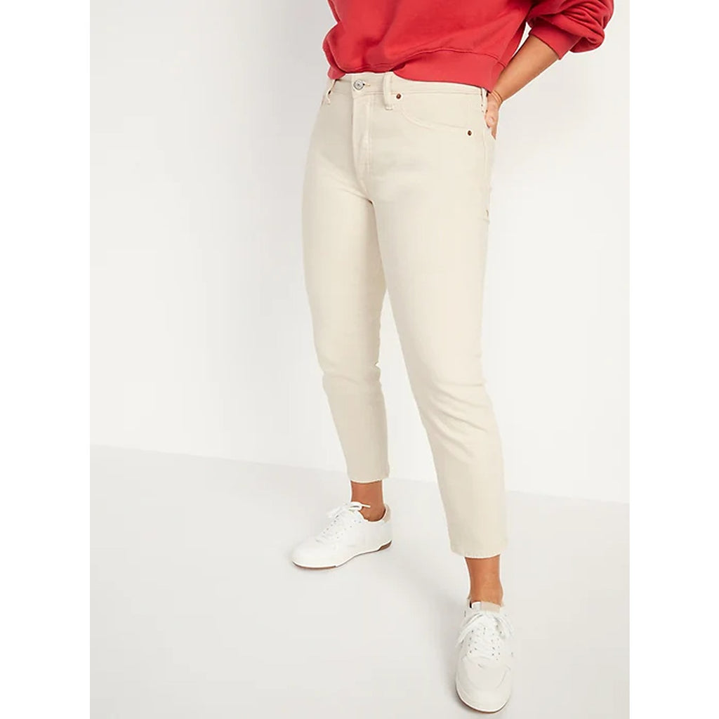 ON Off White High Waist Mom Jeans | Montivo Pakistan