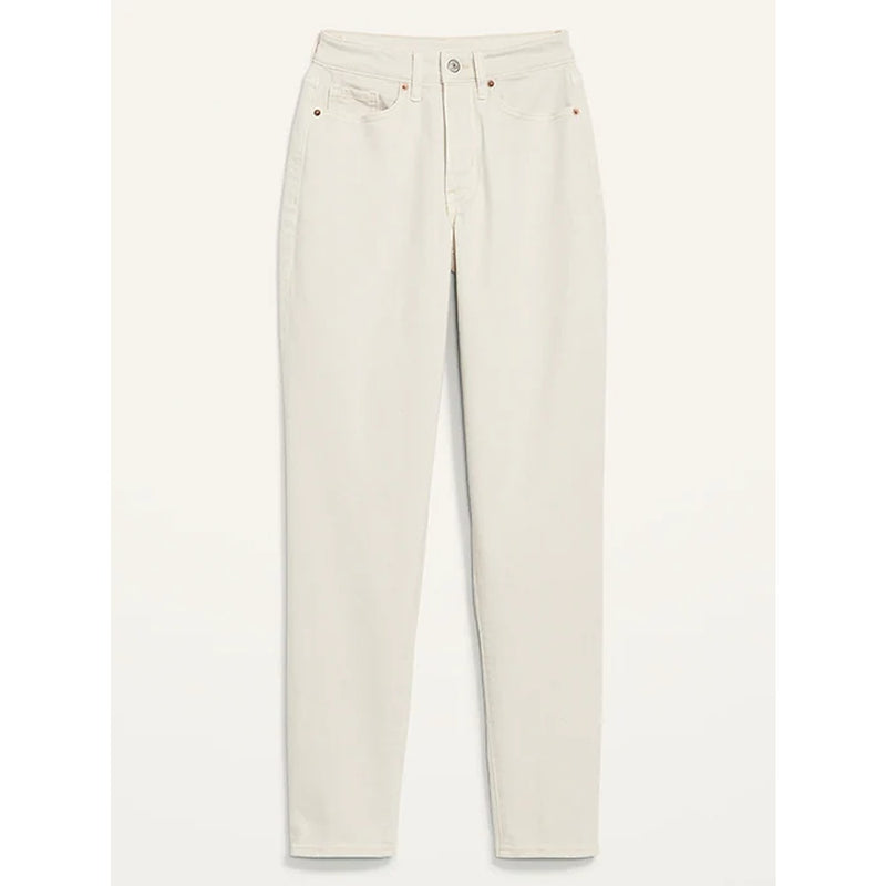 ON Off White High Waist Mom Jeans | Montivo Pakistan