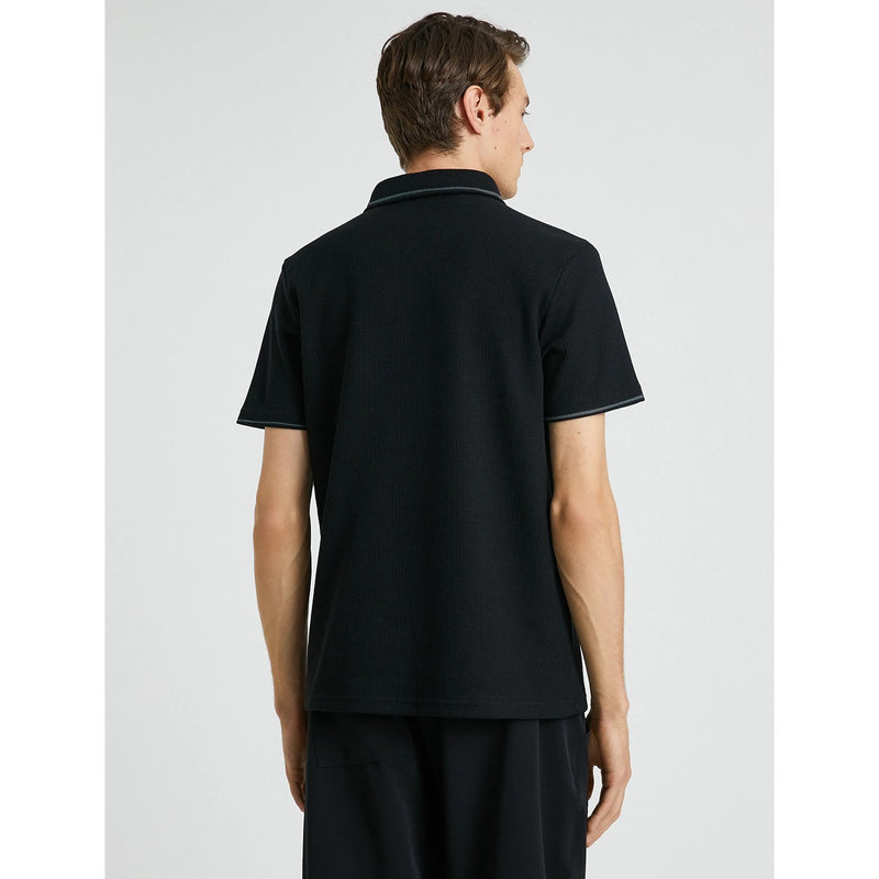 Black Pique Collar Tipping Polo | Montivo Pakistan