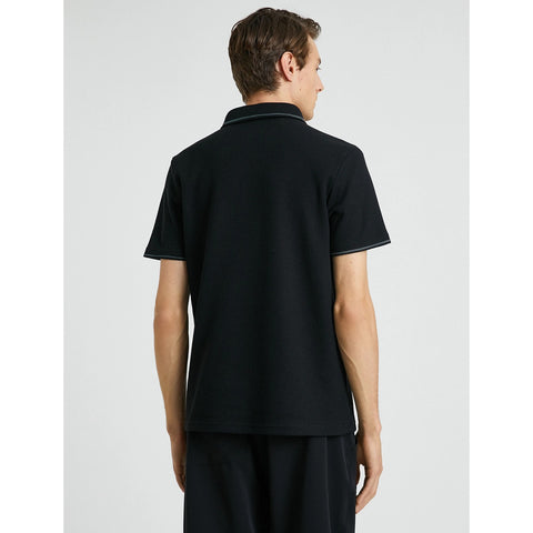 Black Pique Collar Tipping Polo | Montivo Pakistan
