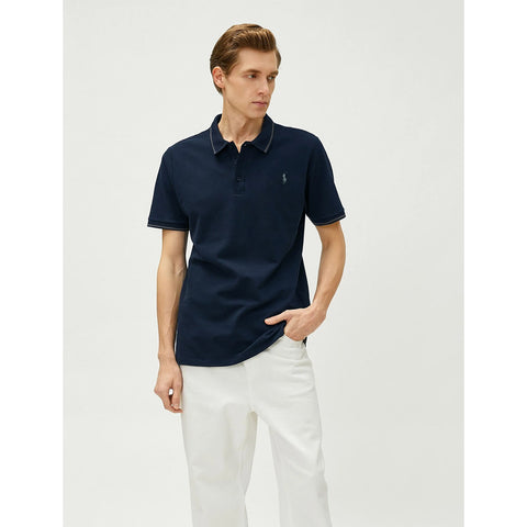 Navy Pique Collar Tipping Polo | Montivo Pakistan