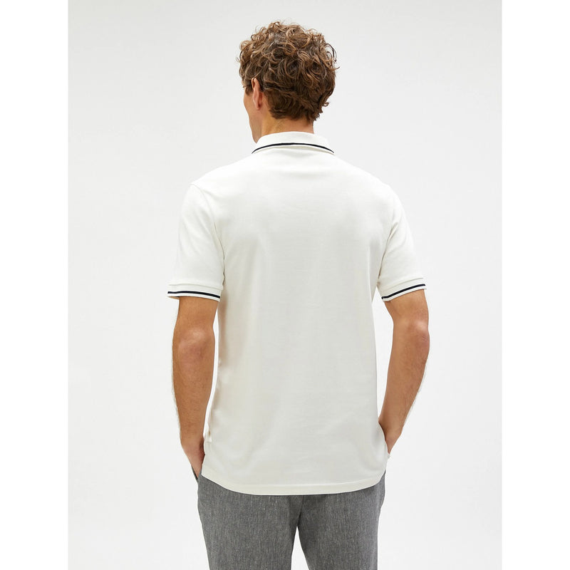 White Pique Collar Tipping Polo | Montivo Pakistan
