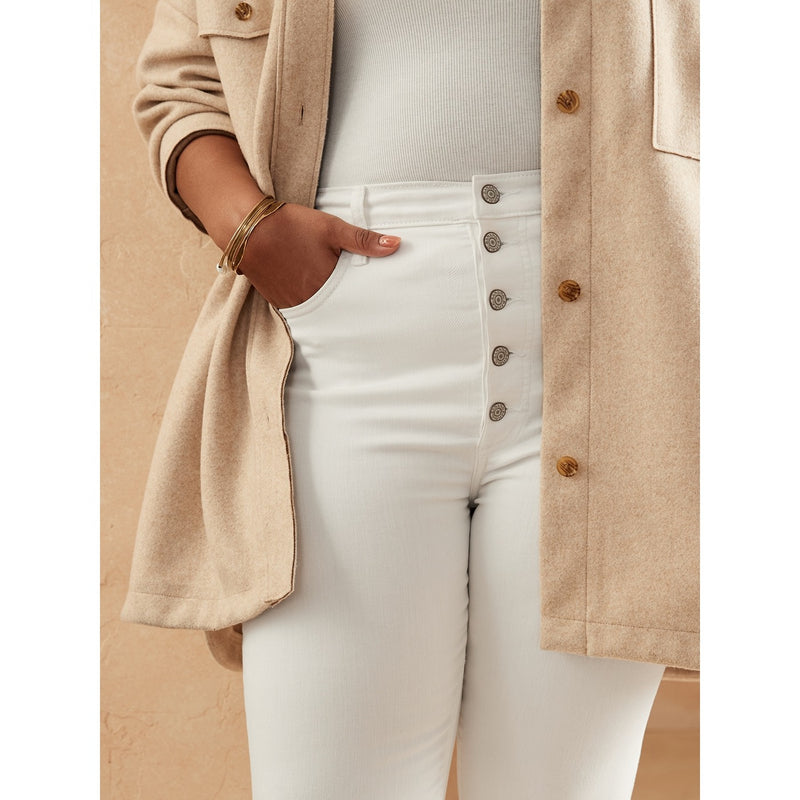 BR High Rise White Skinny Jeans | Montivo Pakistan