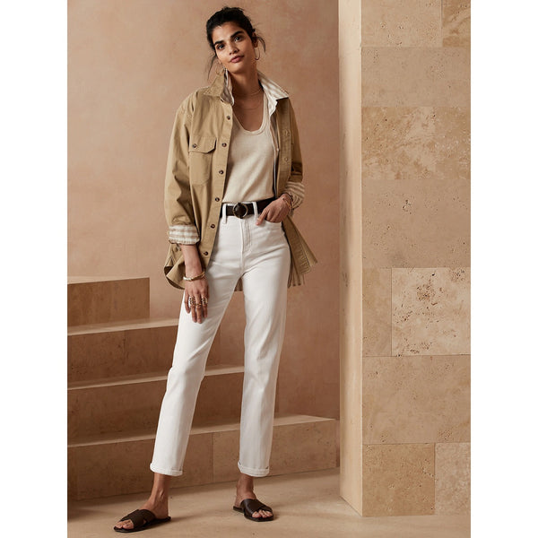 BR High Rise White Slim Jeans | Montivo Pakistan