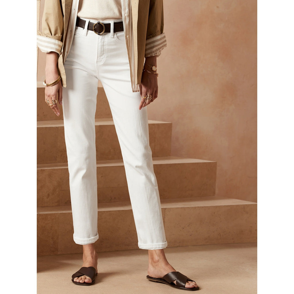 BR High Rise White Slim Jeans | Montivo Pakistan