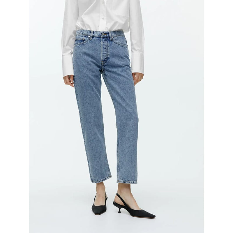 Curved Cropped Non-Stretch Jeans | Montivo Pakistan