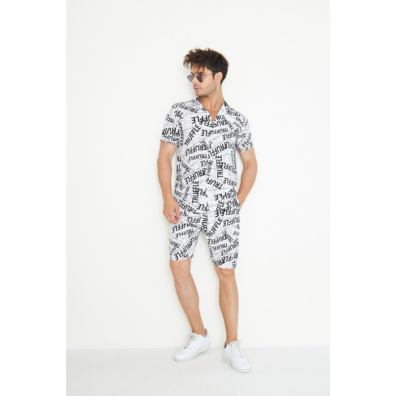 White Linen Printed Co-Ords | Montivo Pakistan