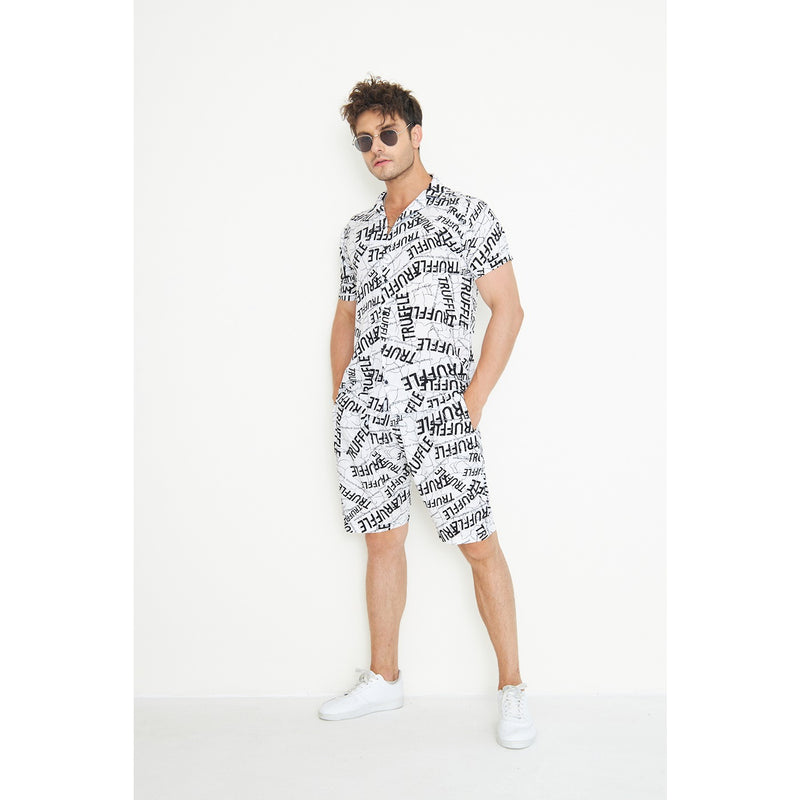 White Linen Printed Co-Ords | Montivo Pakistan