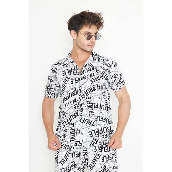 White Linen Printed Co-Ords | Montivo Pakistan