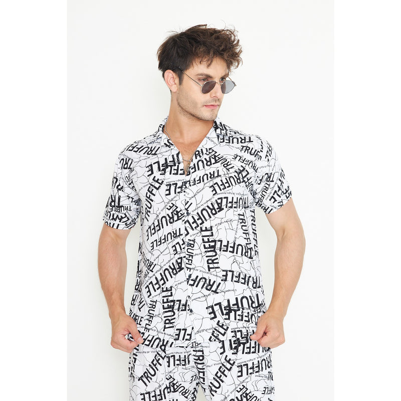 White Linen Printed Co-Ords | Montivo Pakistan