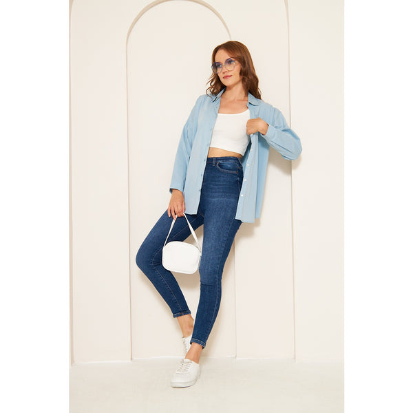 Light Blue Oversized Shirt | Montivo Pakistan