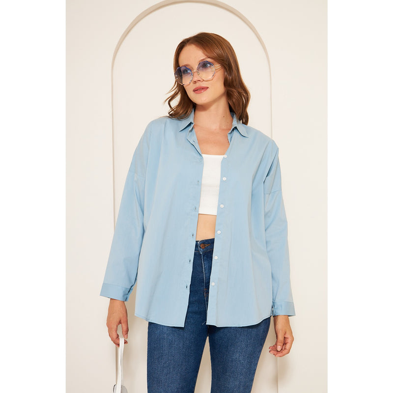 Light Blue Oversized Shirt | Montivo Pakistan