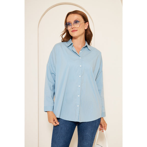 Light Blue Oversized Shirt | Montivo Pakistan