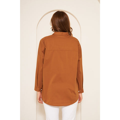 Rust Oversized Shirt | Montivo Pakistan