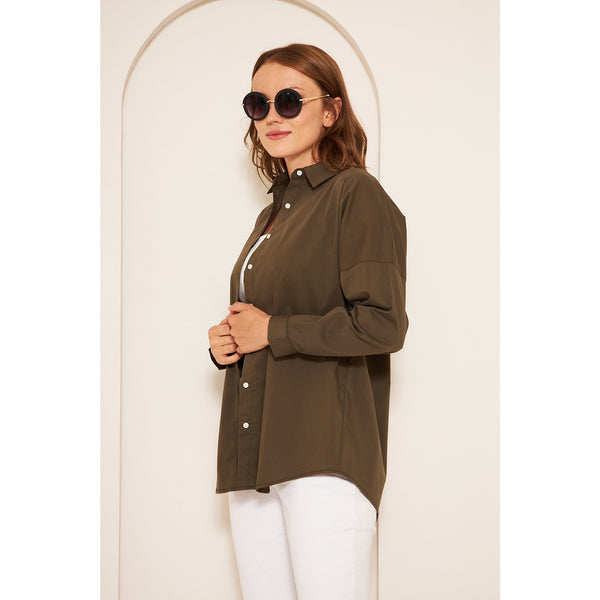 Olive Green Oversized Shirt | Montivo Pakistan