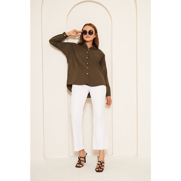 Olive Green Oversized Shirt | Montivo Pakistan