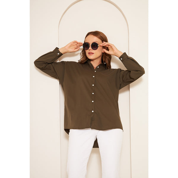 Olive Green Oversized Shirt | Montivo Pakistan
