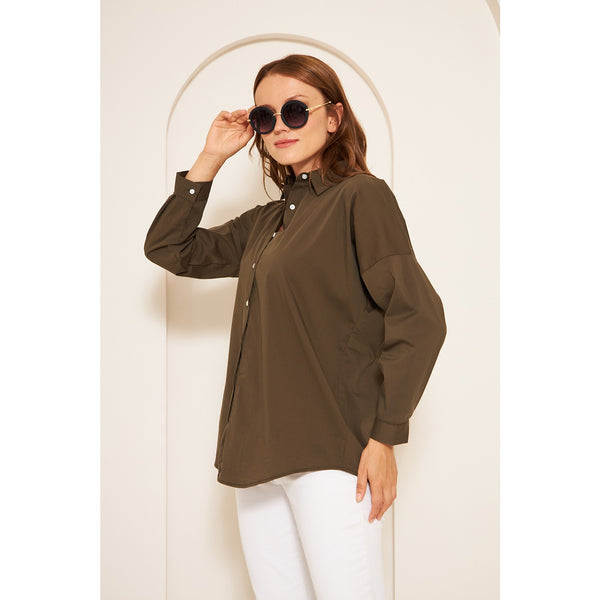Olive Green Oversized Shirt | Montivo Pakistan
