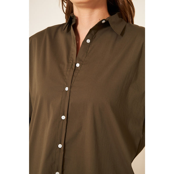 Olive Green Oversized Shirt | Montivo Pakistan