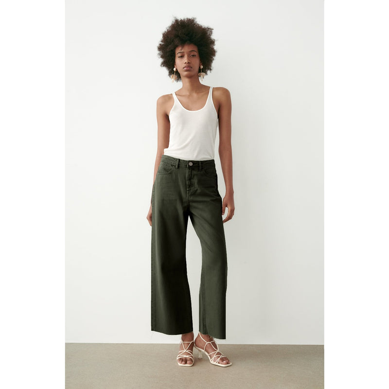 ZR Green Wide Leg Jeans | Montivo Pakistan