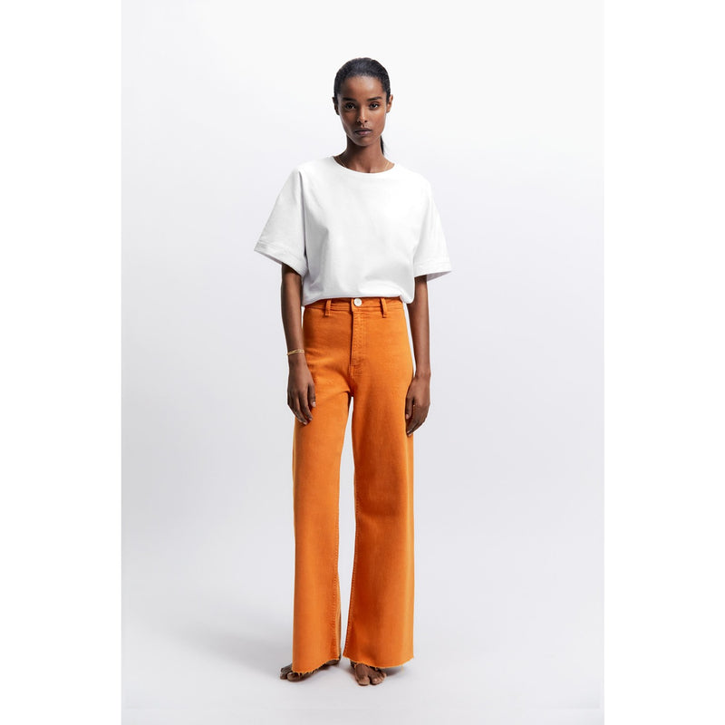 PM Orange Marine Straight Wide Jeans | Montivo Pakistan