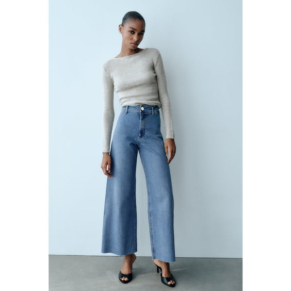 PM Blue Marine Straight Wide Jeans | Montivo Pakistan