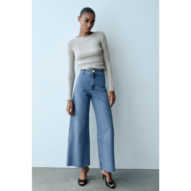 PM Blue Marine Straight Wide Jeans | Montivo Pakistan