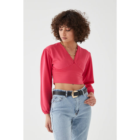 Pink V Neck Top | Montivo Pakistan