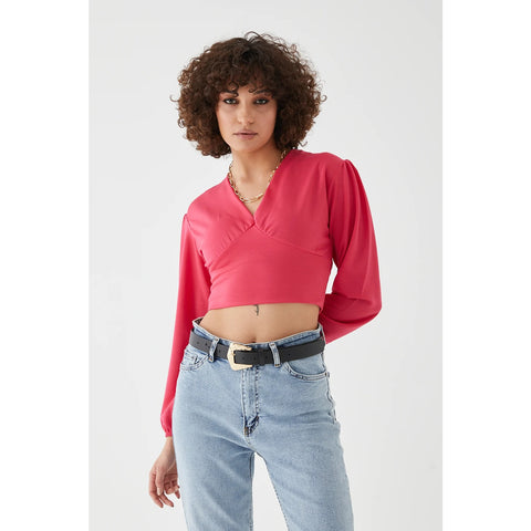 Pink V Neck Top | Montivo Pakistan