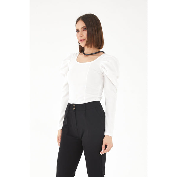 White Square Collar Top | Montivo Pakistan