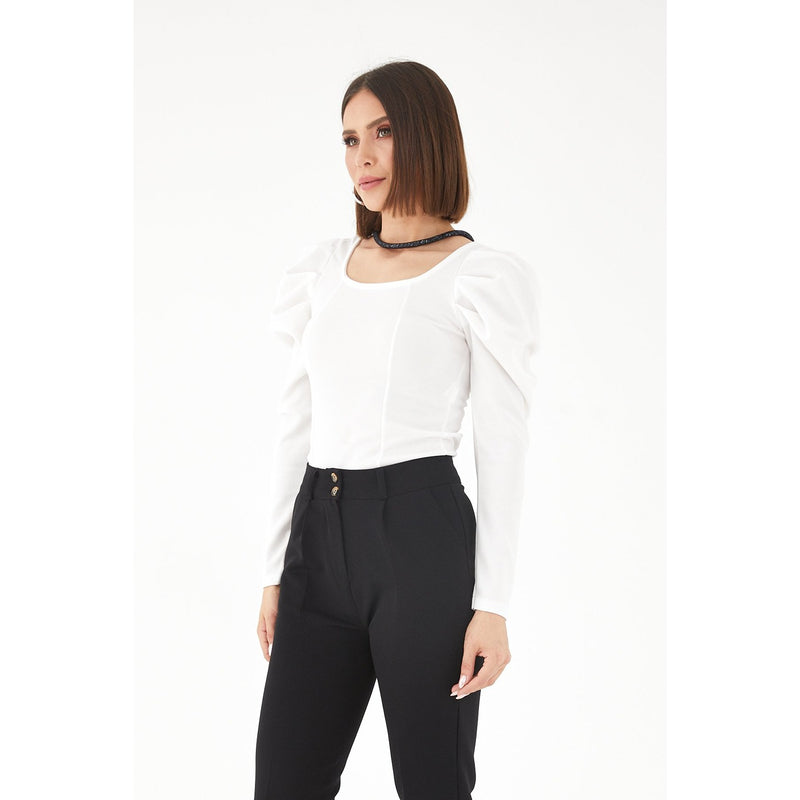 White Square Collar Top | Montivo Pakistan