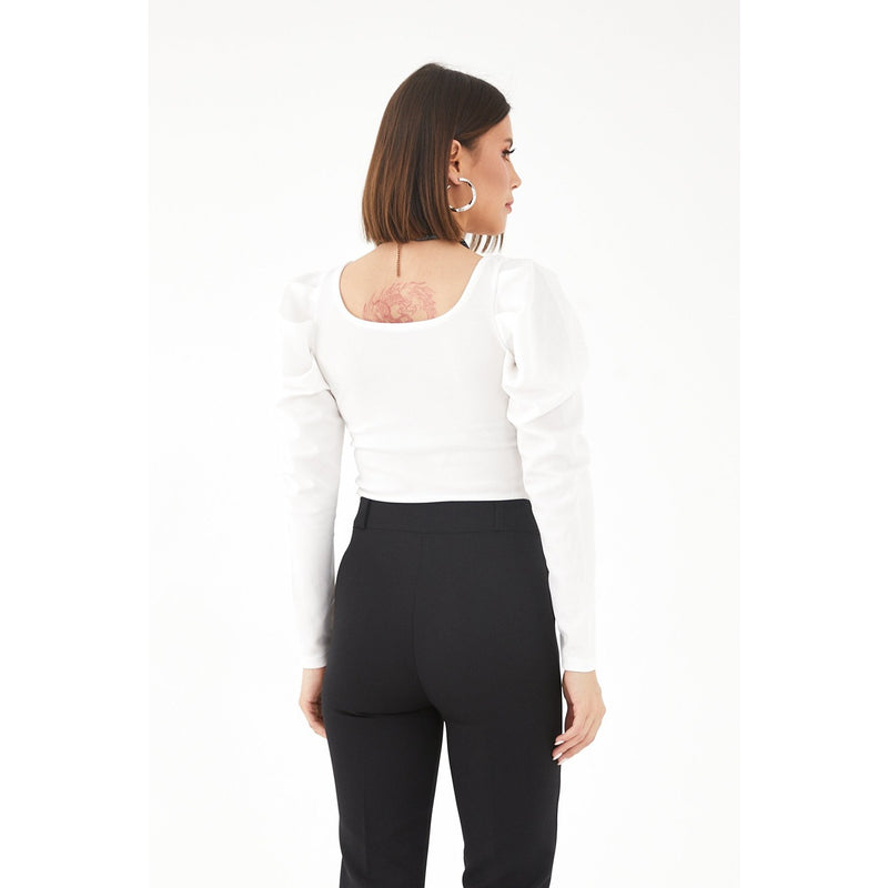 White Square Collar Top | Montivo Pakistan