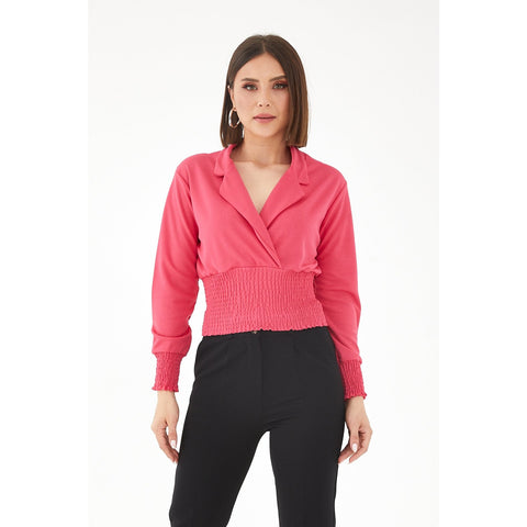 Pink Cuban Collar Top | Montivo Pakistan
